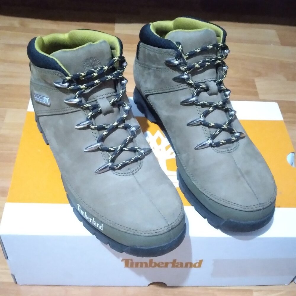 Timberland Men's Euro Sprint Leather - Olive Green - Hiker Boots - 8.5 (US)